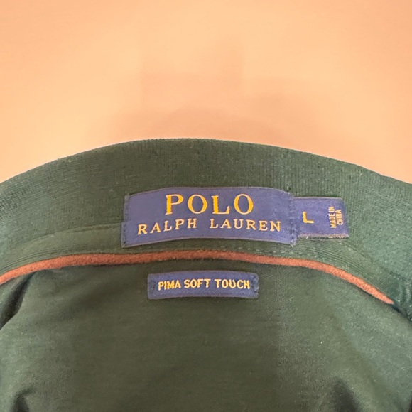 Ralph Lauren Men's Deep Green Polo Long  Sleeve Men’s Shirt Size L NWT. - Picture 9 of 9